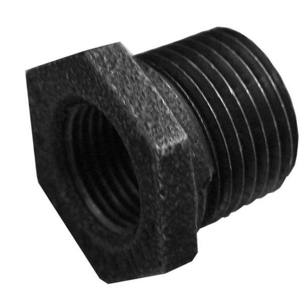 3in. x 3/4in. Black Iron Hex Bushing